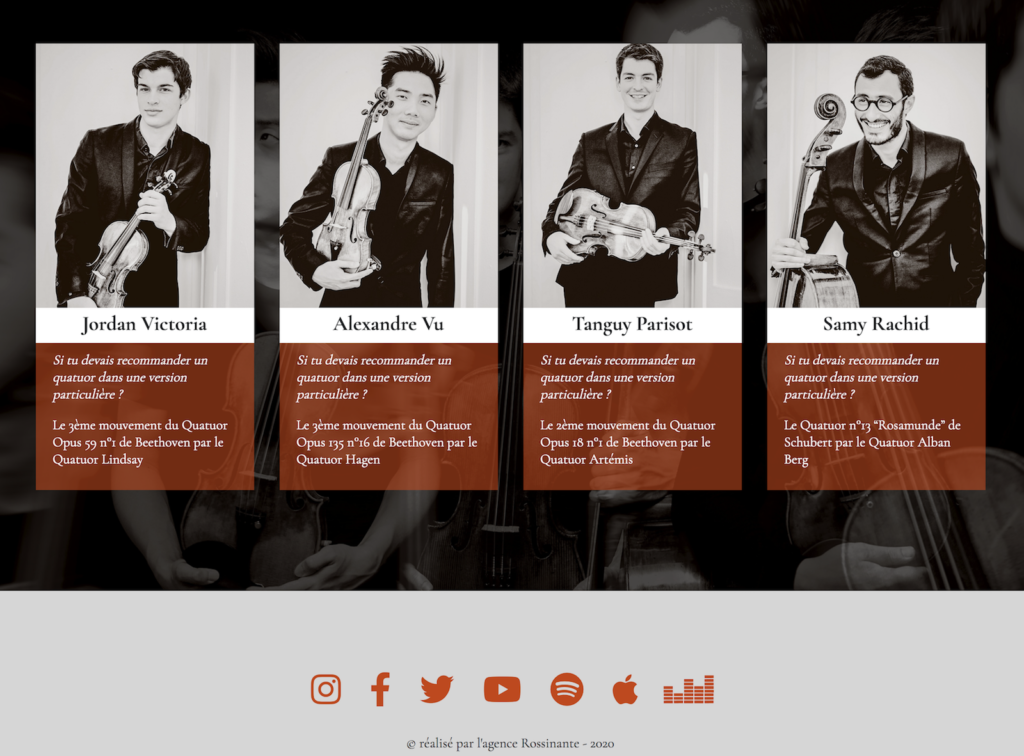 Site web du Quatuor Arod